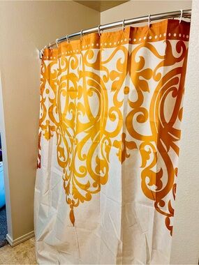 Golden Yellow Decorative Shower Curtain